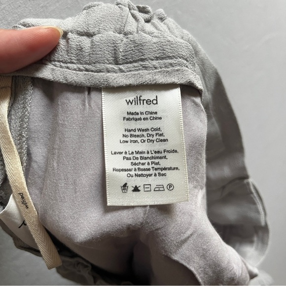 Aritzia Wilfred Slate Grey Marais Rolled Hem Jogger Trousers Sz XXS - Picture 6 of 11